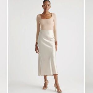 QUINCE 100% Washable Silk Maxi Skirt